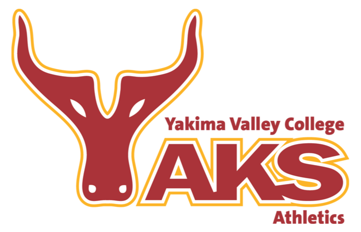 Official athletic logo of the Yakima Valley College Yaks featuring the team branding in red and black