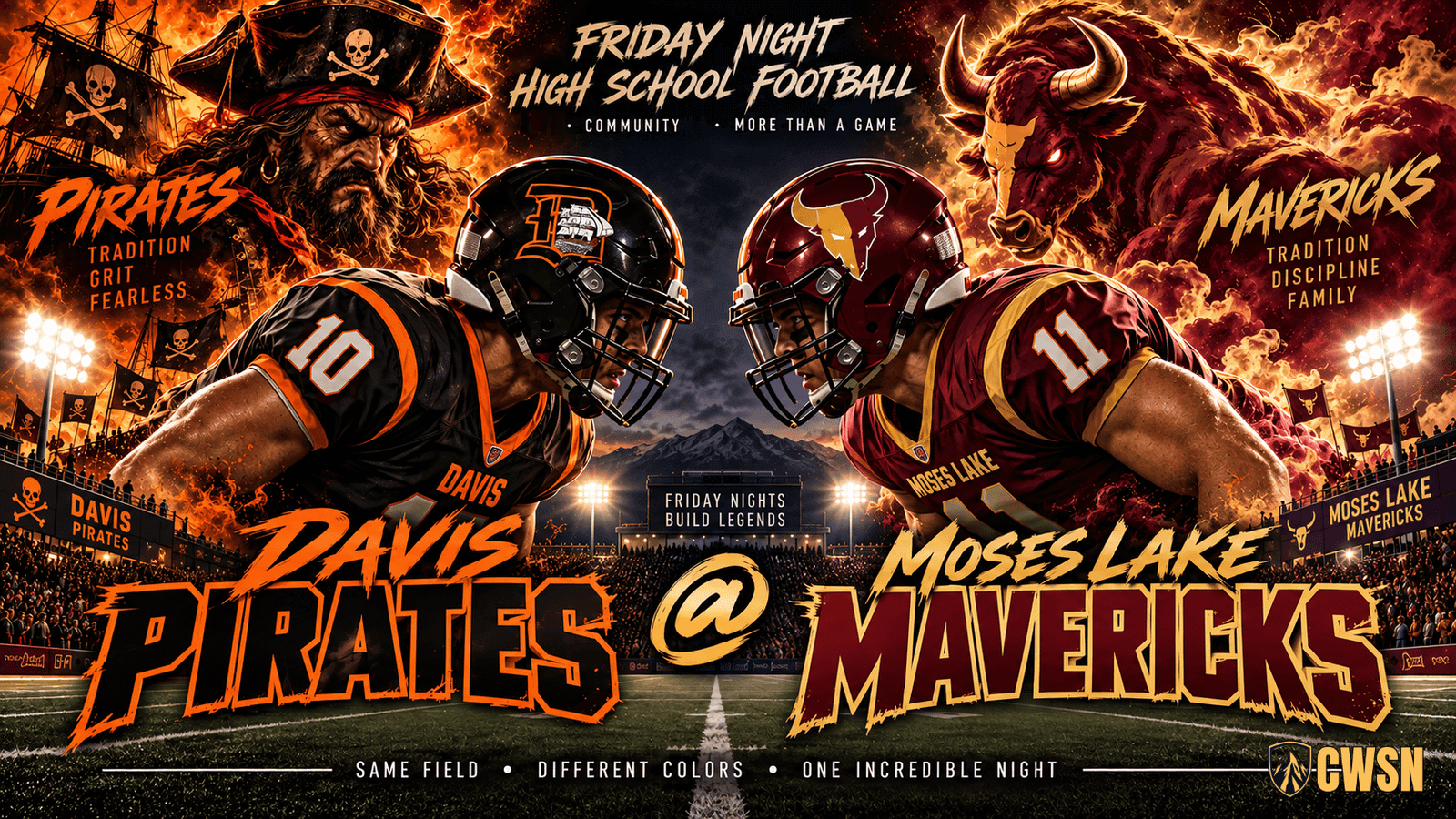 Davis vs Moses Lake Football Preview: Pirates Travel to Face the High-Powered Mavericks